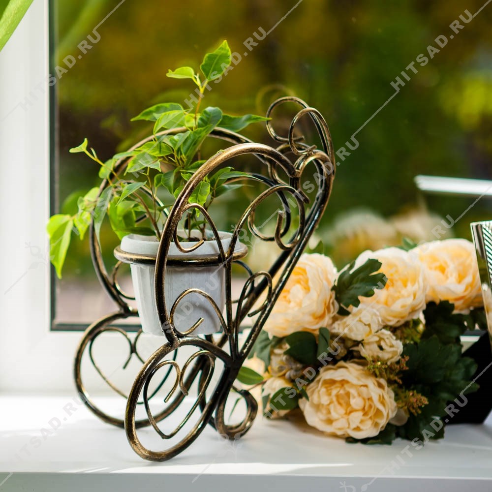  Подставка под цветы на 1 цветок на подоконник Бабочка 95-034