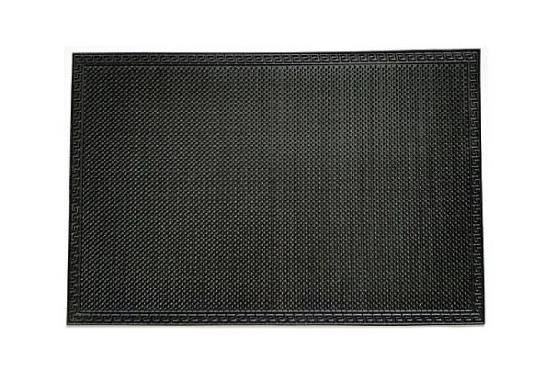  Коврик придверн 40*60см фактурный черный ПВХ 93306