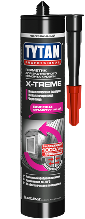  Герметик каучуковый д/кровли 310мл бесцв Tytan X-treme 91776