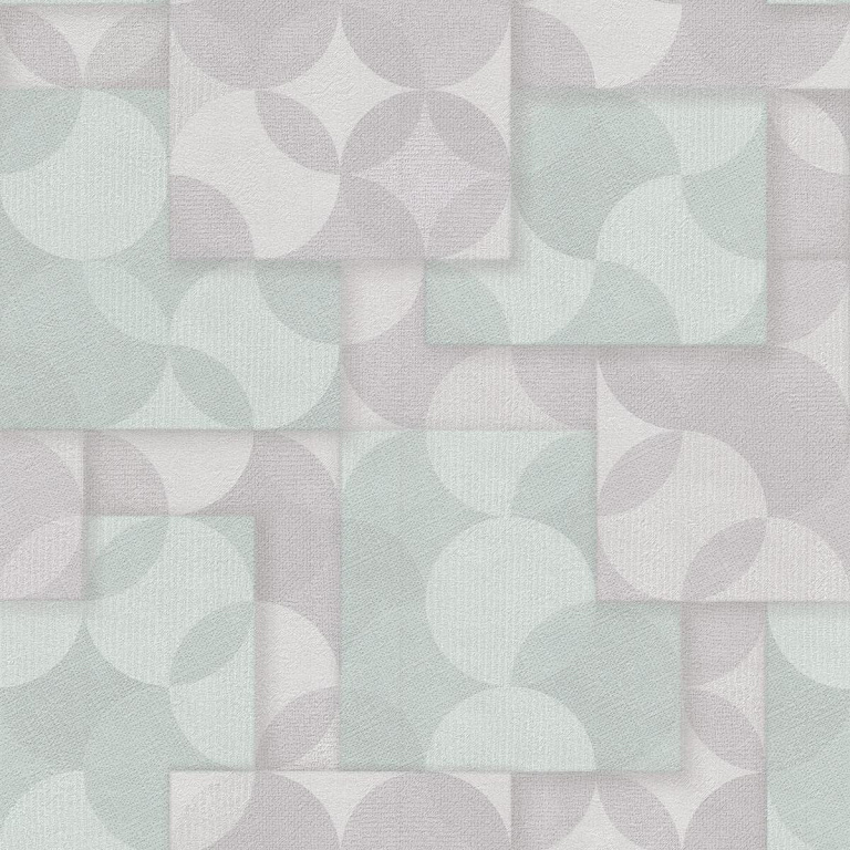  Обои 0,53*10м Квадро дуплекс мята-лаванда 6356-7