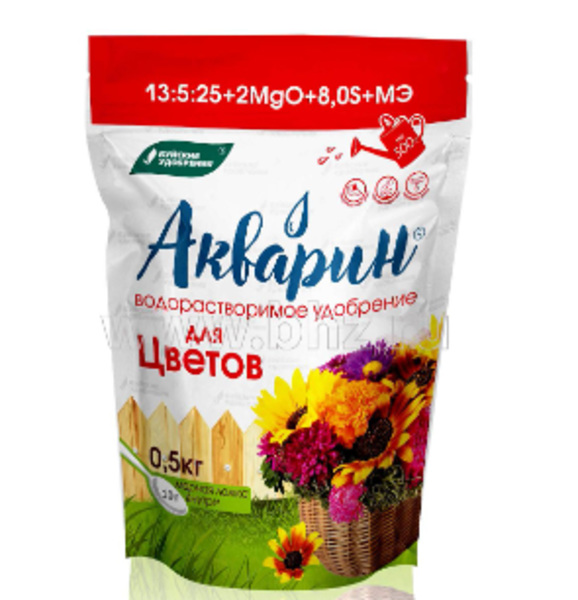  Удобрение для цветов Акварин 0,5кг (дой-пак) БХЗ