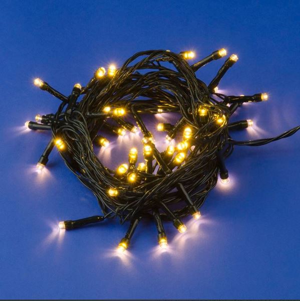  Гирлянда св/д нить 5м 50LED теплый белый/провод зеленый IP20 ULD-S0500-050/DGA WARM WHITE