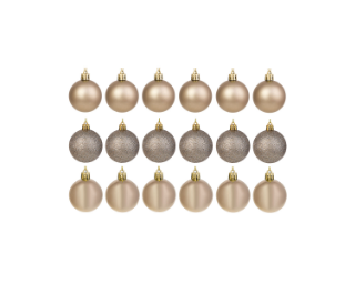  Набор шаров 18шт 6см шампань 372-709 Сноу Бум