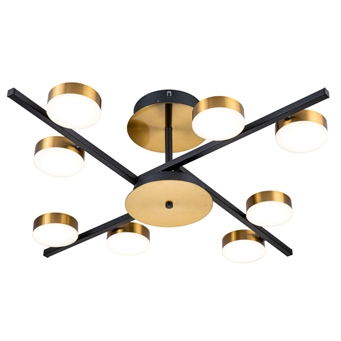 Светильник св/д 120Вт на штанге 10266/8 Black/Brass Escada