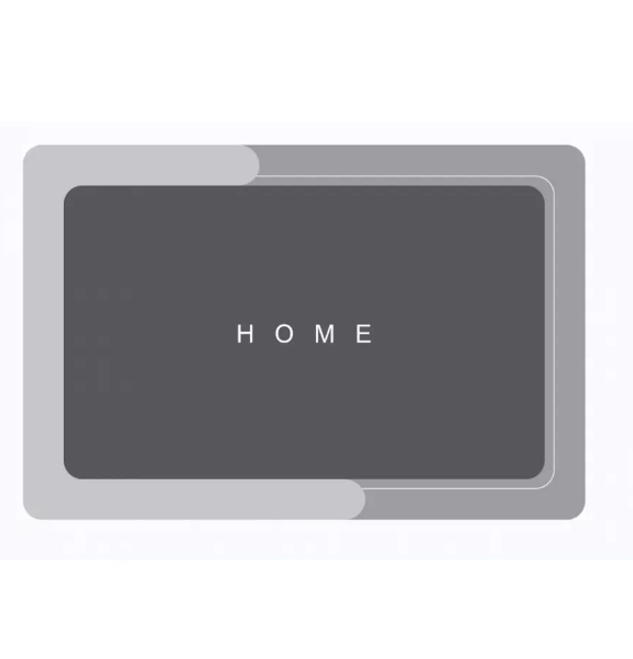  Коврик для ванной 60*90см Спанч прямоуг серый 11954