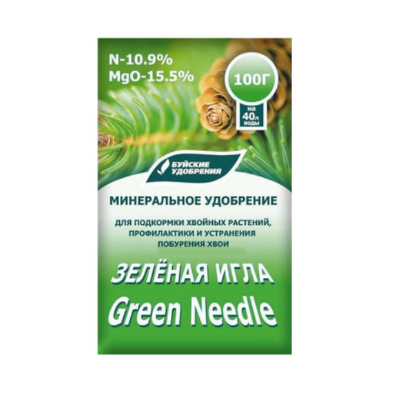  Удобрение для хвойных 100г Зеленая игла водорастворимое БХЗ (у20)