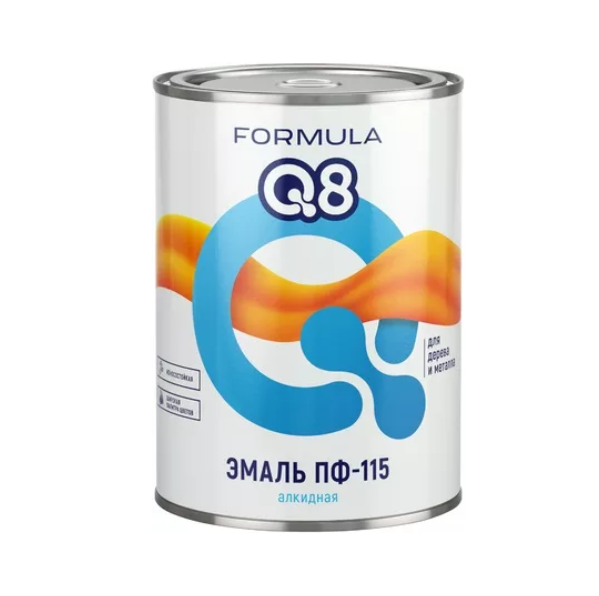  Эмаль ПФ-115 черная 0,9кг Formula Q8