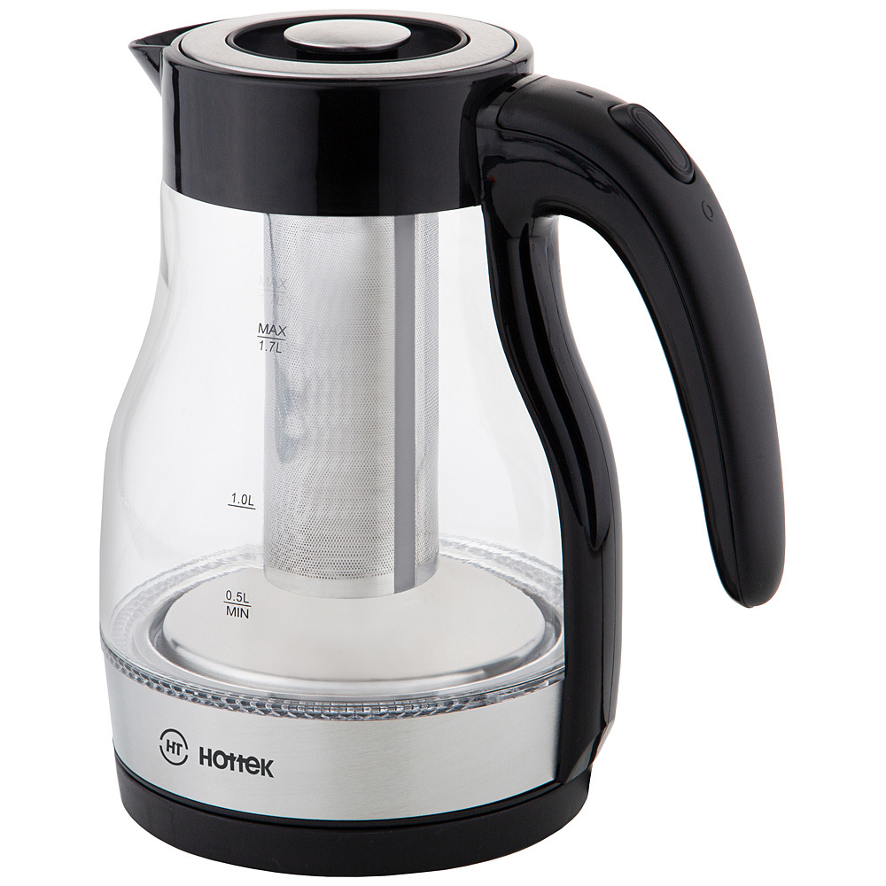  Чайник электрический 1,7л HT-960-018 стекло Hottek