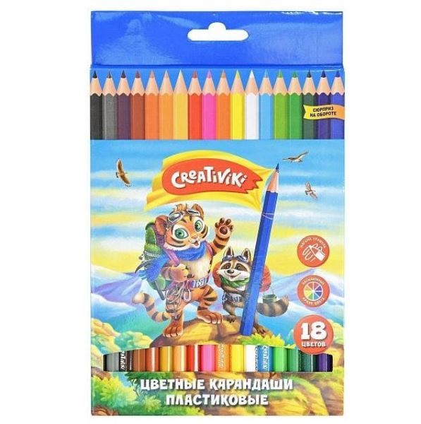 Карандаши цветн 18цв Creativiki 172921