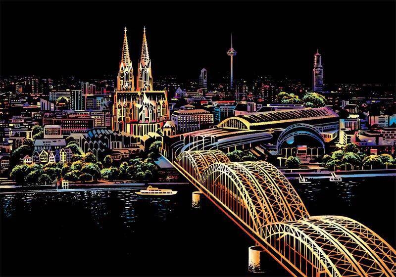  Скретч картина 30*40 Cologne Cathedral (scrt-34)