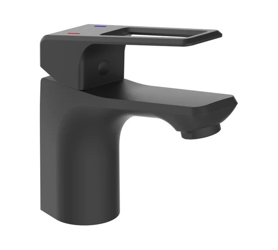  Смеситель для раковины 403535 шар 25мм шар.креп.гайка черн.матовый Турмалин Антей