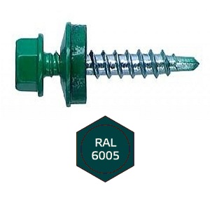  Саморез кровельный 25х5,5 зел.мох (50шт) RAL 6005 0200113 КЧ