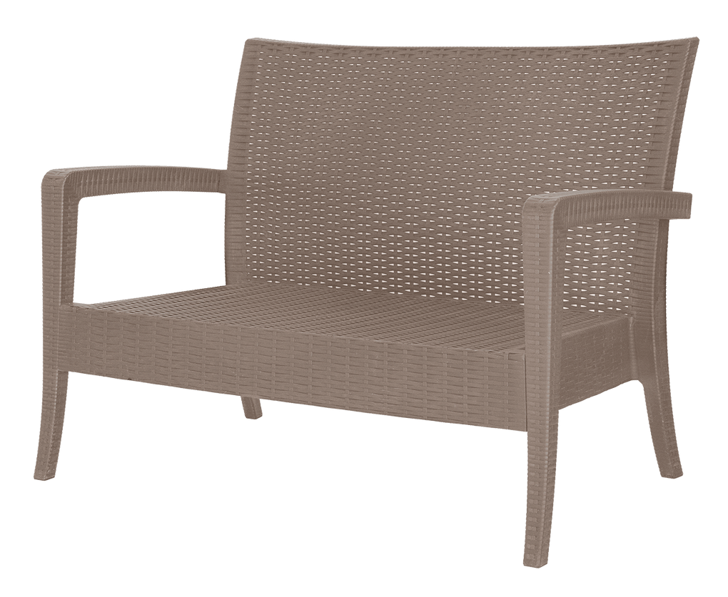  Диван садовый пластиковый 1280х770х890мм Rattan серый Ola Dom