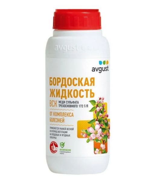  Бордоская жидкость 1000 мл от болезней (парша, плод гнили, пятнистность) (у12) АО Фирма "Август"