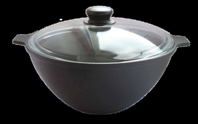  Котел чугунный 4л со стеклянной крышкой к42 Камская посуда