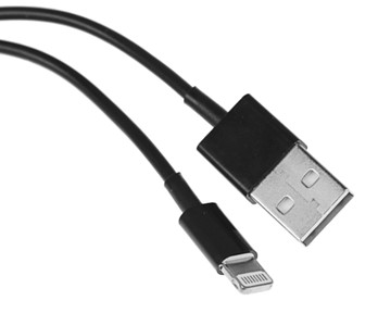  Кабель для зарядки Lightning-USB 1A 1м черн Mirex 2805409