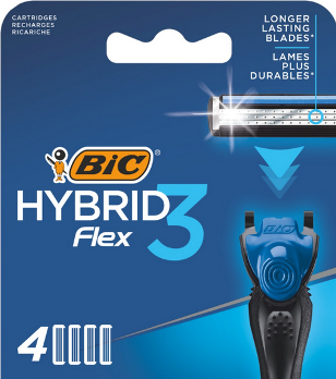  Кассеты Bic Flex 3 Hybrid 4шт