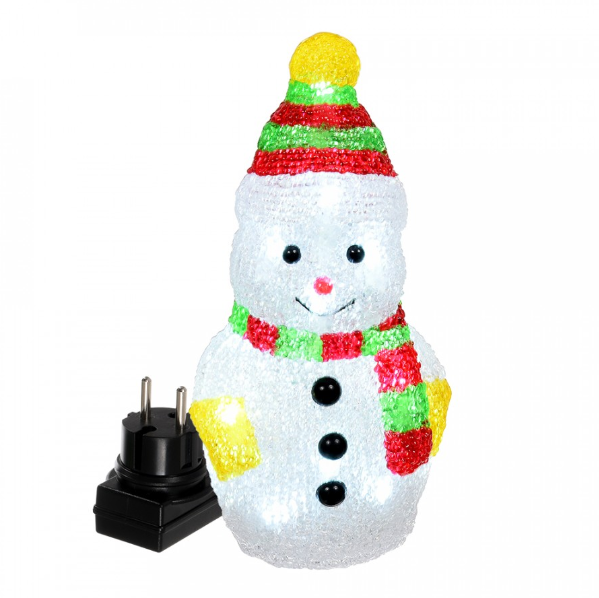  Фигурка Снеговик 10,5*9*20см акрил 16 холодных ламп Vegas 55102