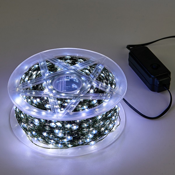  Гирлянда св/д Роса 200м 2000LED белый/провод зеленый IP20 ULD-S20000-2000/DGA WARM WHITE DEW