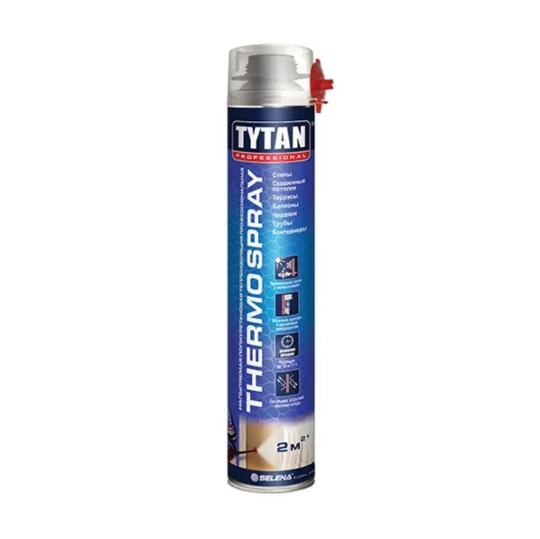  Теплоизоляция напыляемая полиурет проф 870мл Tytan Prof Thermospray 16388/15157