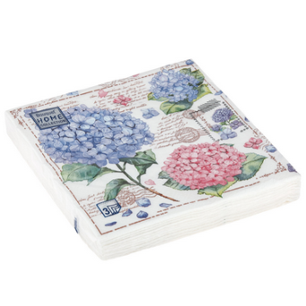  Салфетки бумажн. Bouquet Home collection Classic 3-х сл 20шт 33х33 Открыт.с гортенз 37927