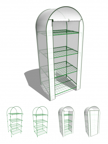  Мини-теплица 3 полки 700*550*1670 с чехлом
