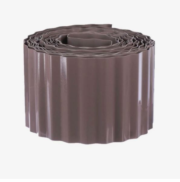  Лента бордюрная 0,2х9м гофрированная Коричневый