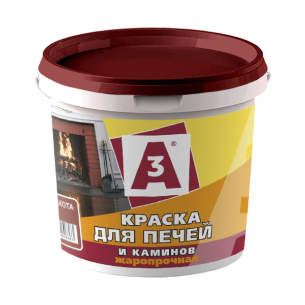  Краска в/д д/печей и каминов 2,5кг А3 терракота Ижсинтез