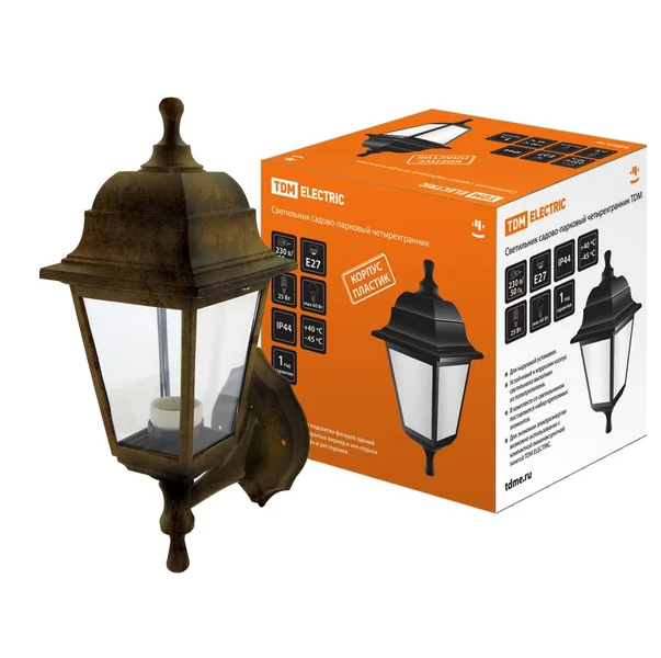 Светильник сад-парк настен  4-гр пласт бронза 04-60-001 TDM SQ0330-0714