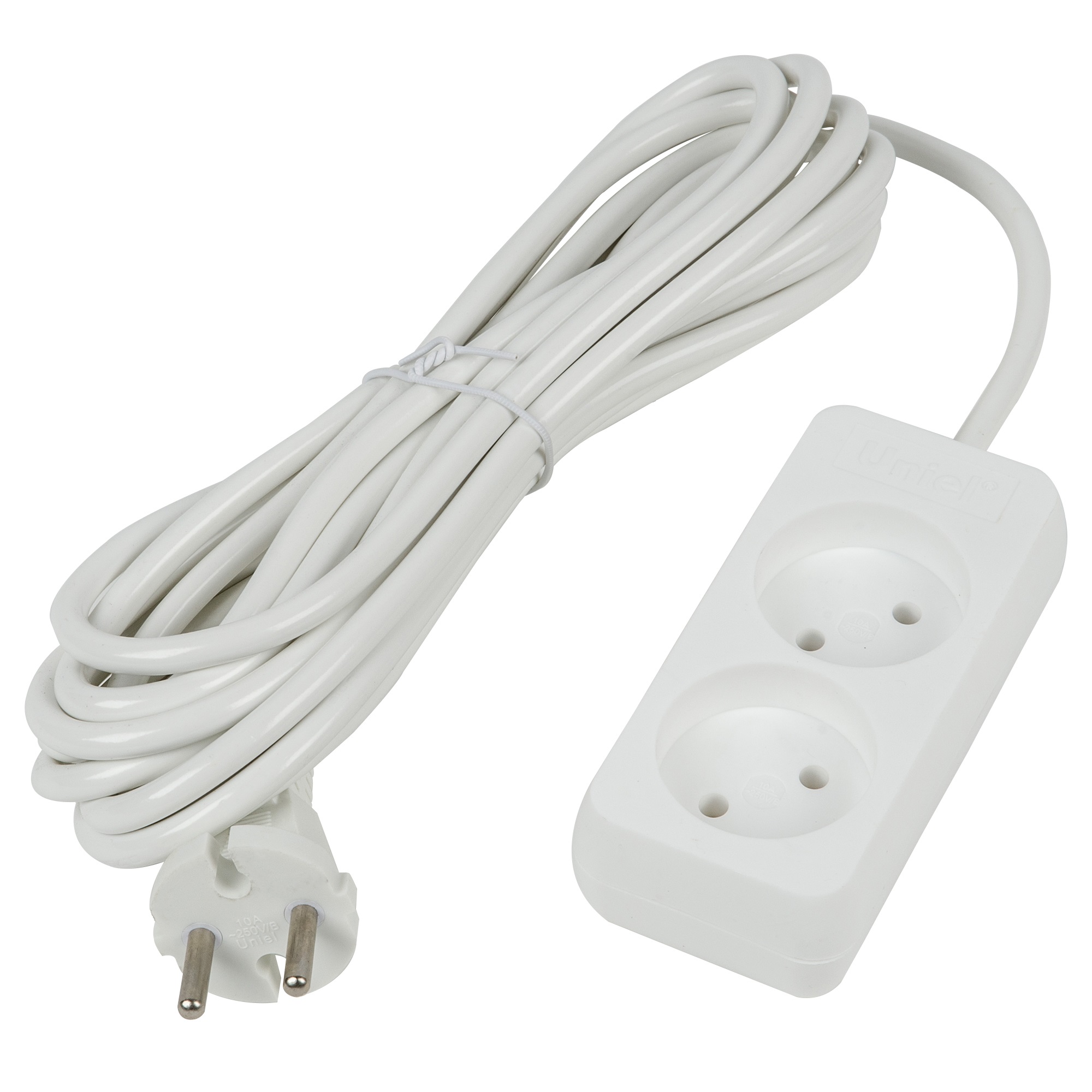  Удлинитель 2-местный 5м б/з Ultra бел S-CU2-5 Uniel UL-00009978