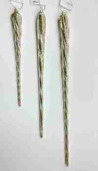  Украшение подвесное 28см Сосулька с глиттер стекл золот EBT3401373 Аз