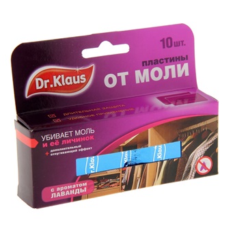  Пластины Доктор Клаус 10шт от моли б/запаха DK03030041 (уп 24)