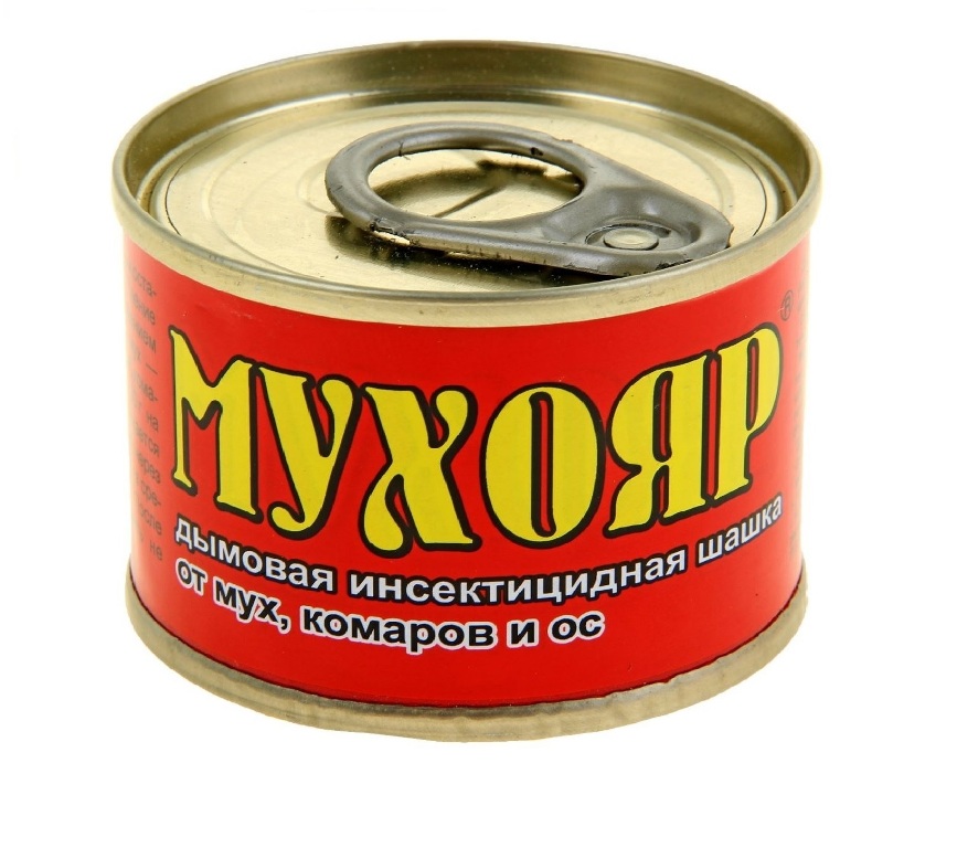  Шашка дымовая 100г от мух,комаров,ос инсектиц. Мухояр ВХ (уп.48шт)