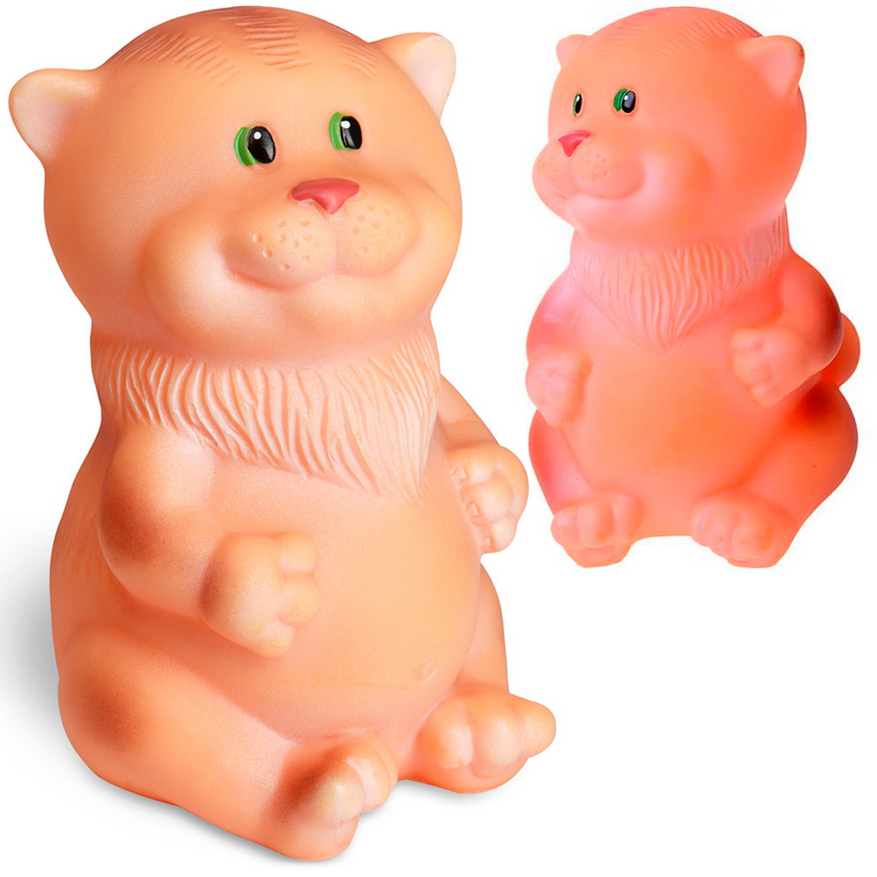  Игрушка резиновая Кот жорик С-700 огонек