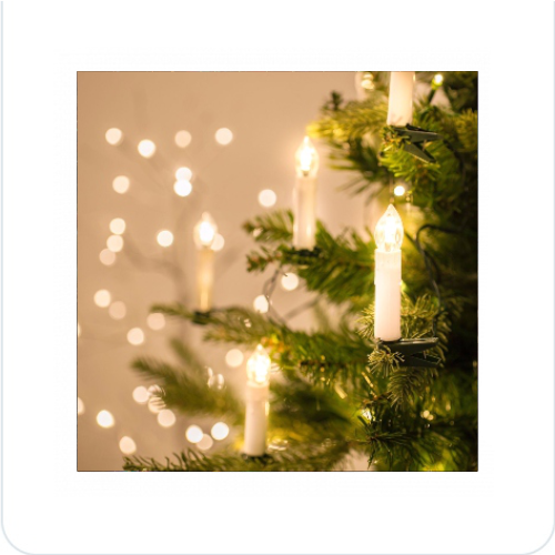 Гирлянда эл. Свечи на прищеп 1,5м 6 тепл.LED ламп 55127 Vegas - фото