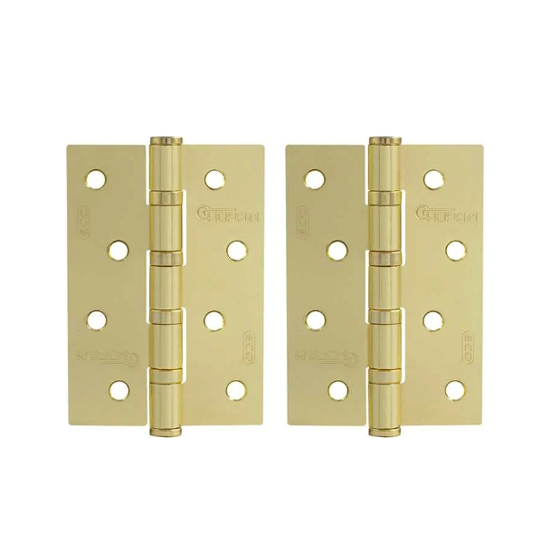  Петля прямая 4х3х2,5 мат.зол 2шт 4"-4BB  FHP-ECO SB 15434 