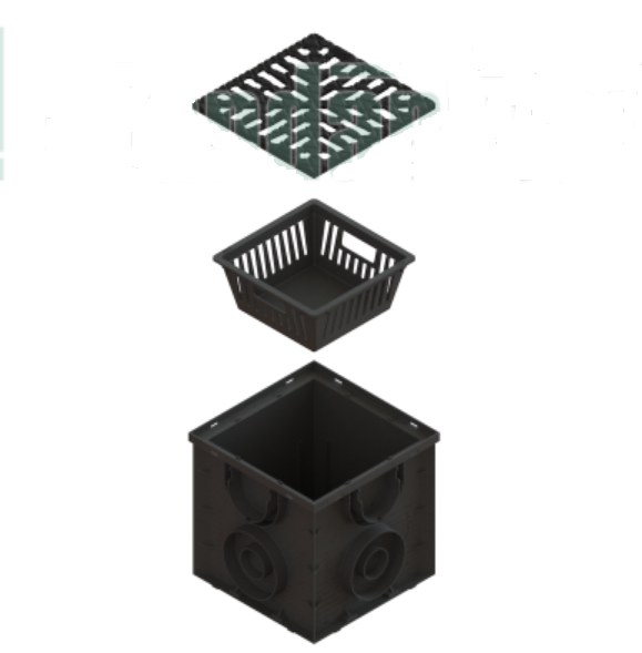  Дождеприемник Spark ДП-25.25-ПП пластик с решеткой и корзиной пластиковыми (комплект) 0867081