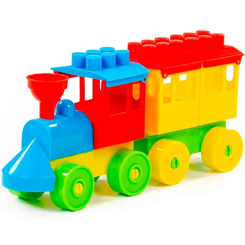  Конструктор Самоделкин Паровоз с 1 ваг. 123-125