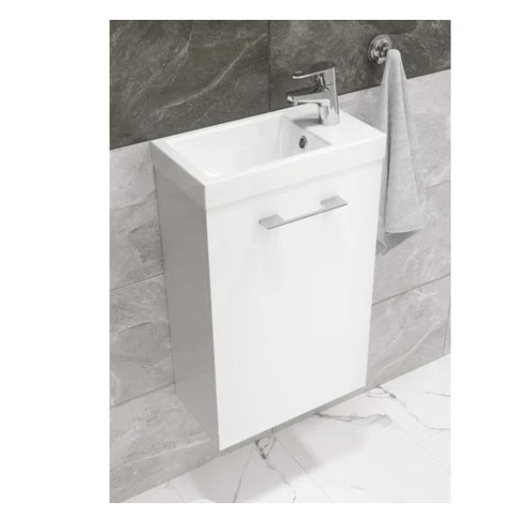  Комплект раковина Lara 40 бел + смеситель Moduo 40 сифон Cari дозат