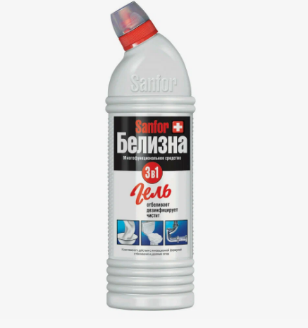  Чистящее средство универсальное 1500мл Санфор Белизна-гель 3в1 25408