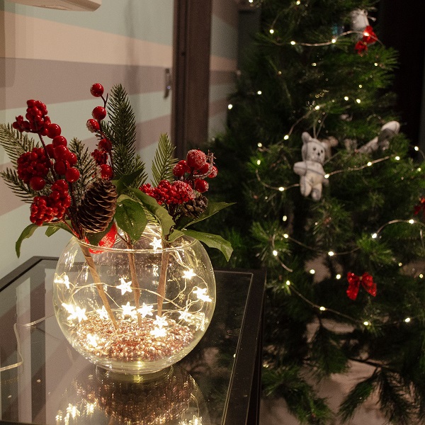  Гирлянда св/д нить 1,9м 20LED тепл.бел IP20 на бат Звездочки мини ULD-S1900-020/STB Warm White Uniel