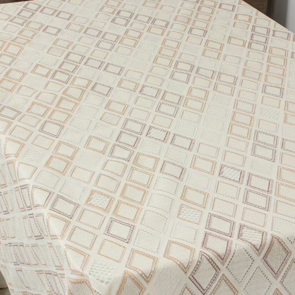  Клеенка 137см Lace Print YD-466F бежевый 16372