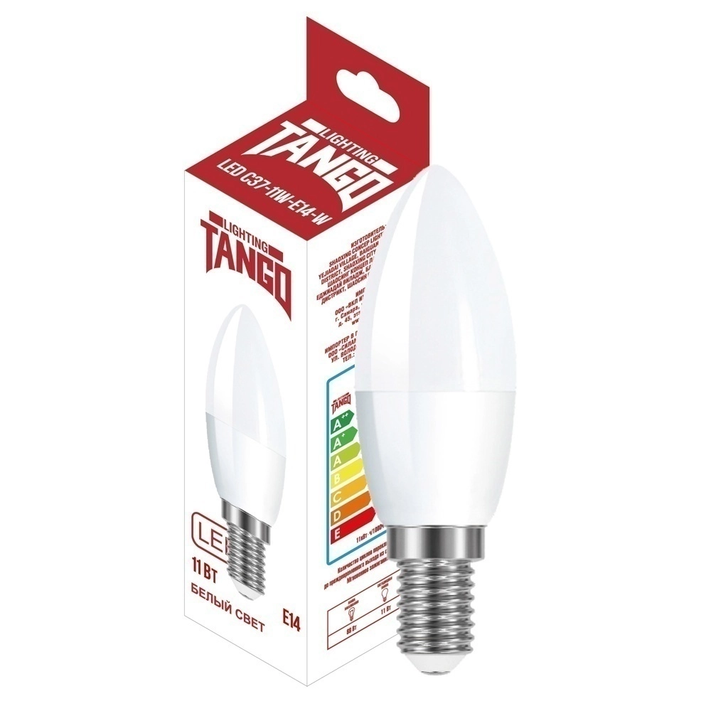  Лампа светодиодная свеча Е14 11Вт 4000К Tango Led 1200960