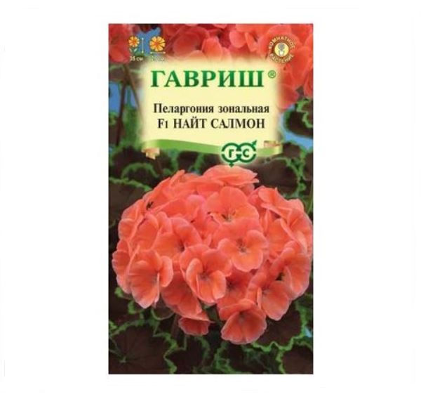  Пеларгония Найт Салмон F1 зональная 4шт Гавриш