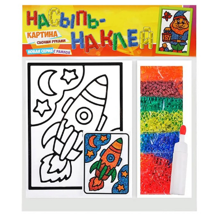  Набор для творчества Насыпь-Наклей Ракета Эра 977-027