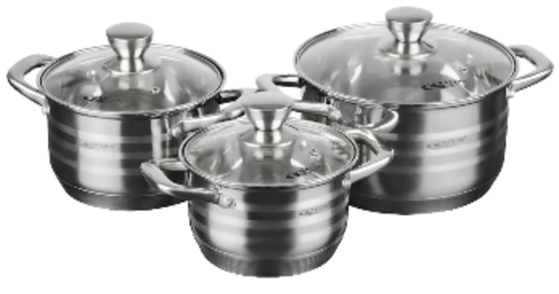  Набор кастрюль 6 пред нерж Элис KT16-В