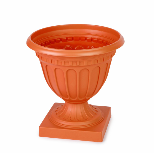  Вазон для цветов пластиковый 9л Олимпия М9033 коричневый  (уп.6шт)