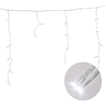  Гирлянда св/д бахрома 1,8м 48LED IP20 бел свет/прозрачный провод ULD-B1805-048