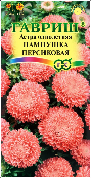  Астра Пампушка персиковая однолетняя помпонная 0,3г цв Гавриш