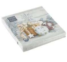  Салфетки бумажн. Bouquet Home collection Classic 3-х сл 20шт Празд.натюрморт зол 25119